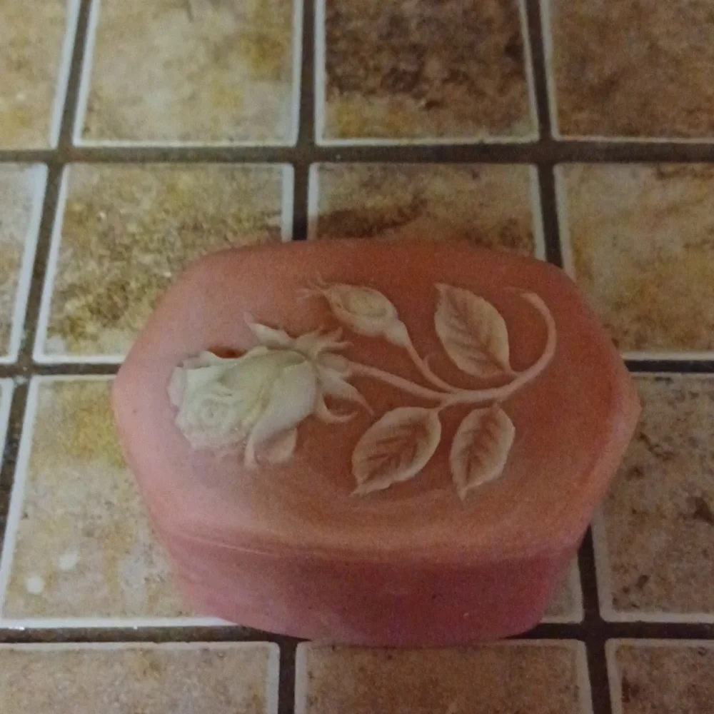 Pink Heart & Round Soap Stone Trinkets